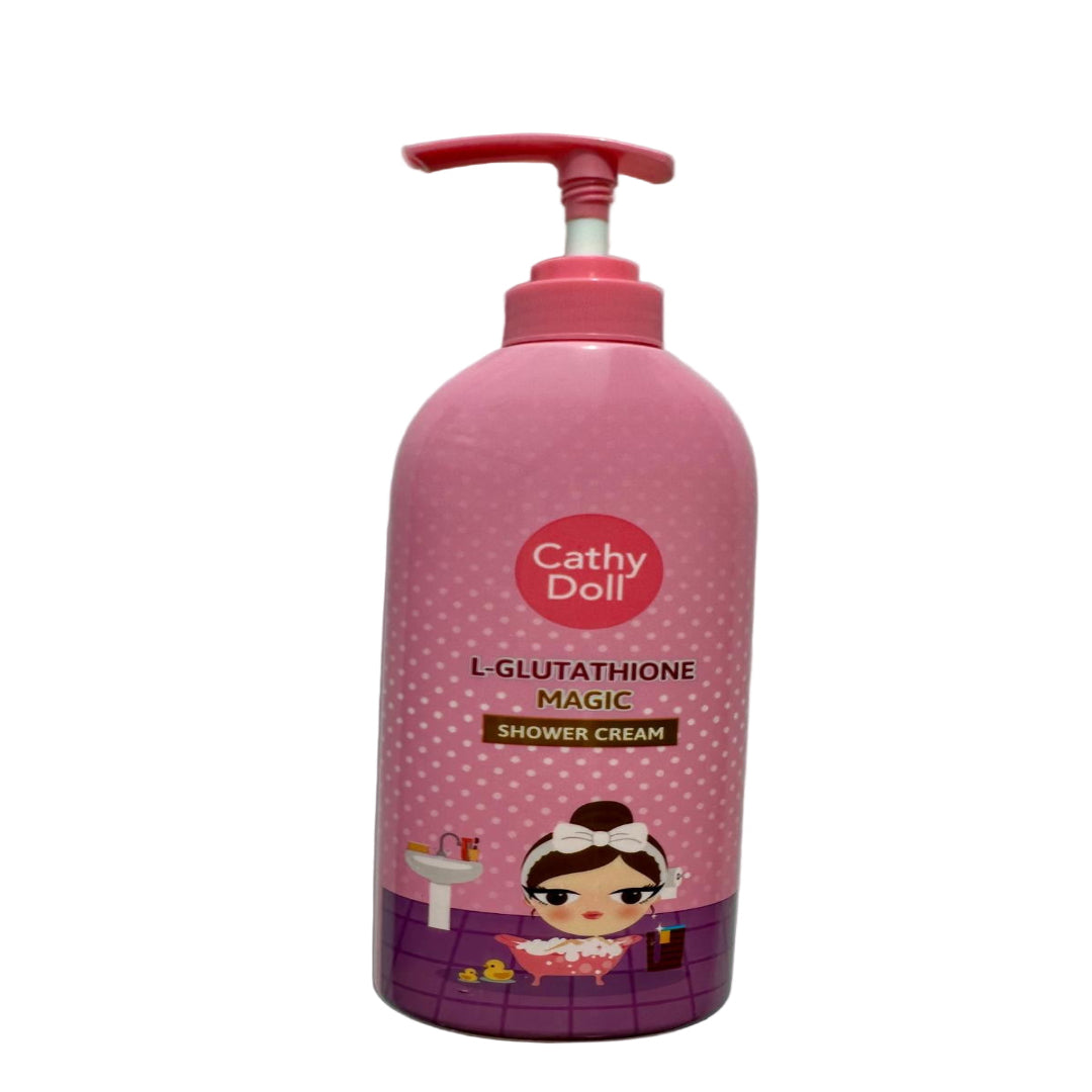 Pink bottle of Cathy Doll L-Glutathione Magic Shower Cream 